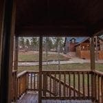 view from inside the playhouse at Mountain Melody