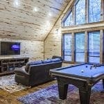 game room area with pool table