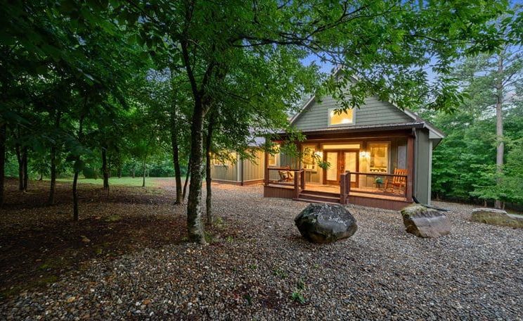 Exterior view of the Green Retreat Cabin