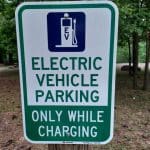 Sign for electric vehicle