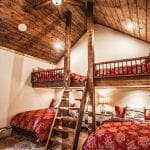 Bunk room with full size beds and twin beds