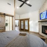 King master bedroom #2 with fireplace and TV
