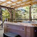 Hot tub on back deck