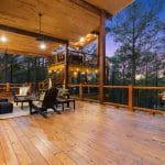 large deck with furniture