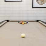 Pool table in living area