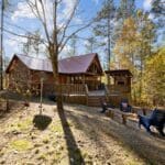 Exterior images of enchanted woods cabin