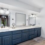 Master bathroom with dual vanity