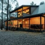 exterior back deck of cabin