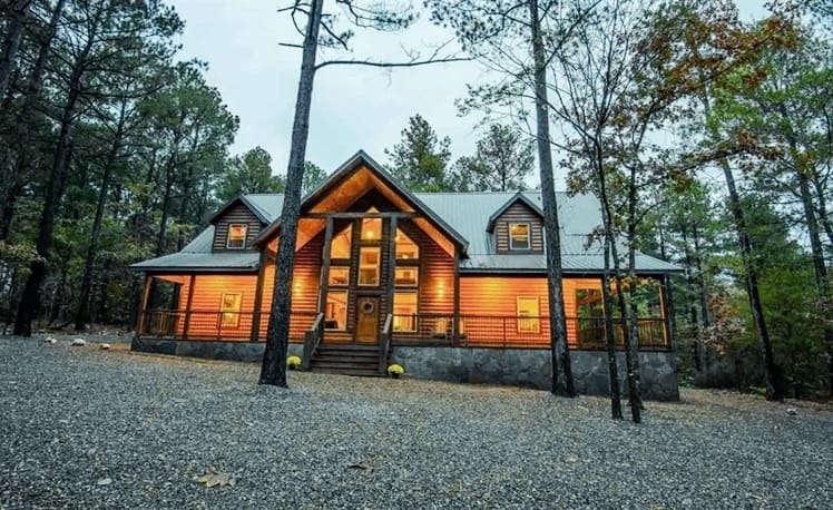 exterior front of cabin