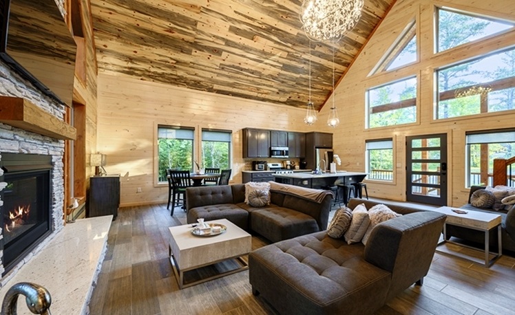 Living room area in great room