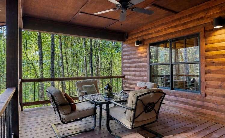 Back deck with seating