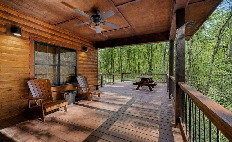back deck with seating