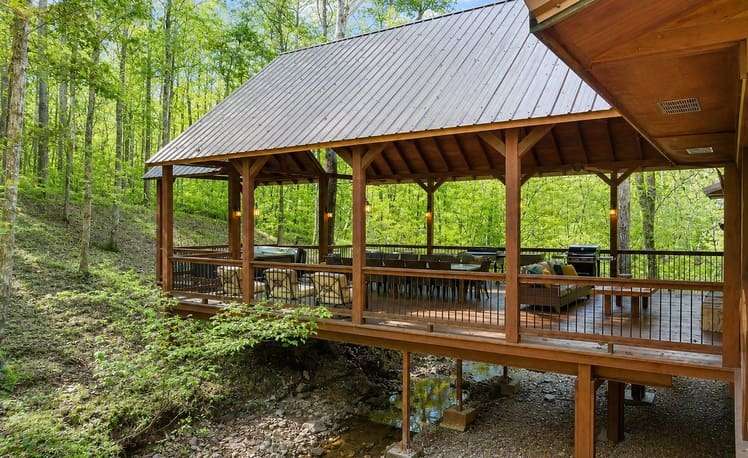 deck over a creek