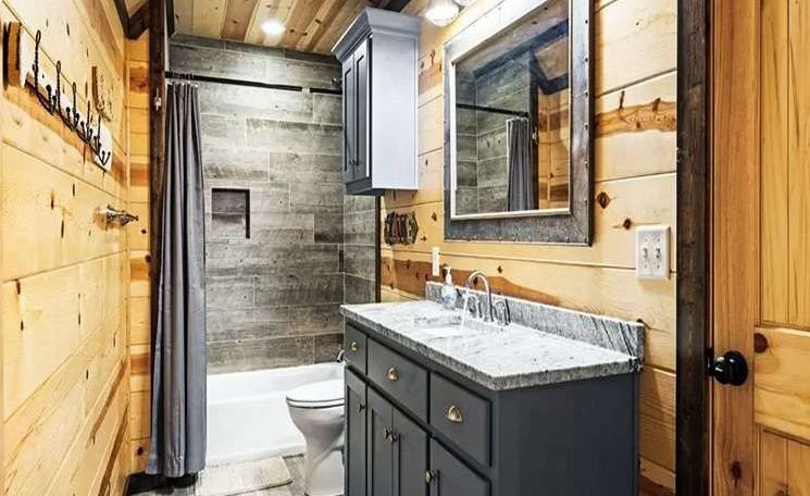 Upstairs Full Bathroom Next to Bunk Room